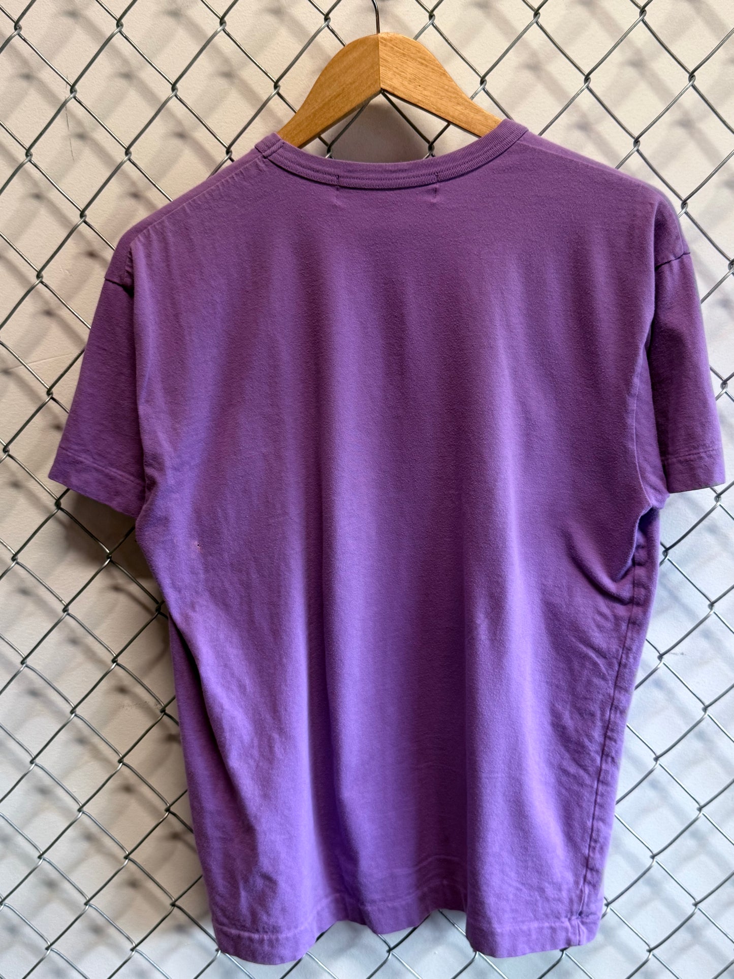 CDG Play Purple Heart Logo Short Sleeve Shirt Size XL