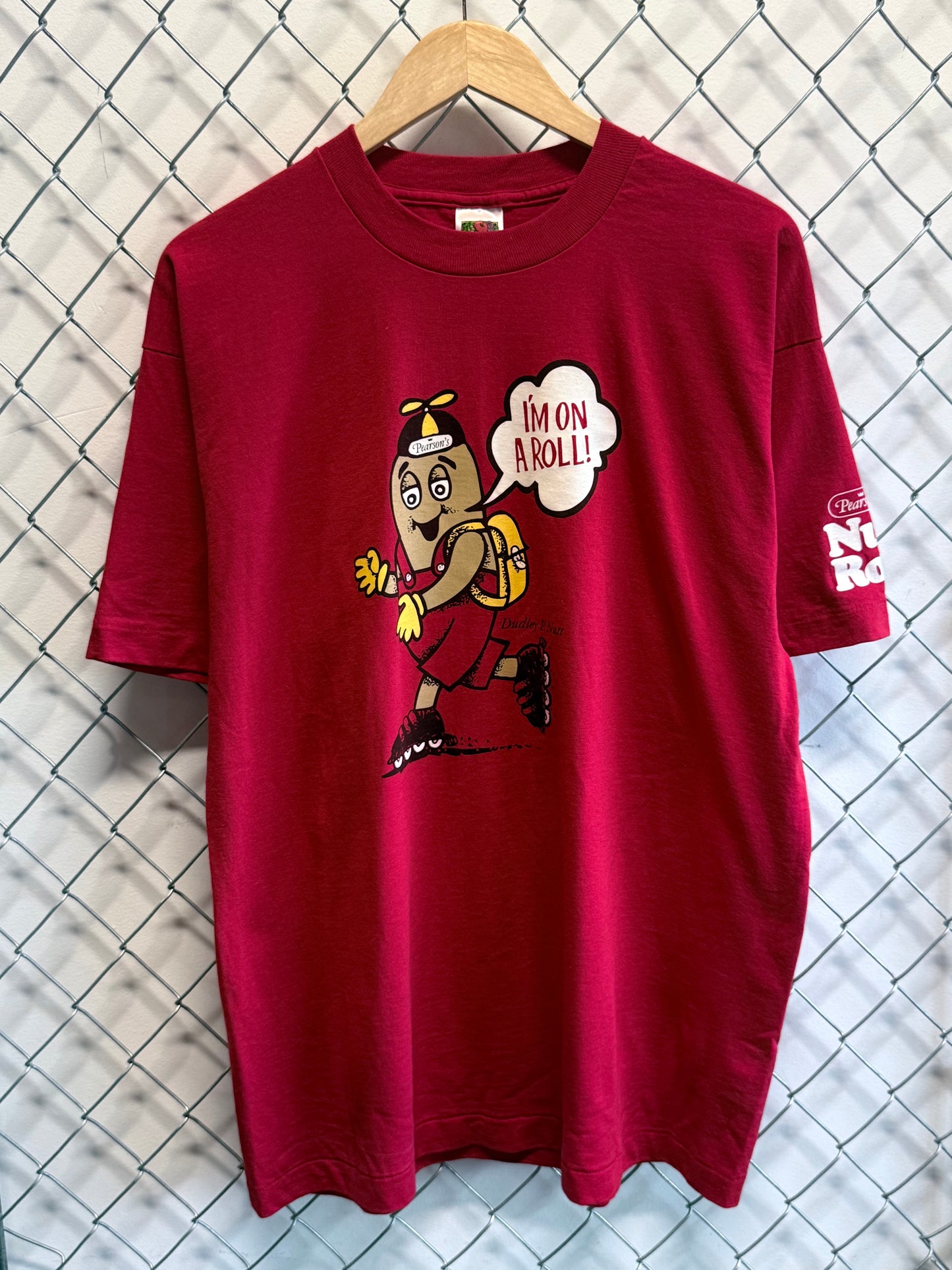 Vintage 90's Salted Nut Roll Candy Promo Cartoon Graphic Tee Size XL