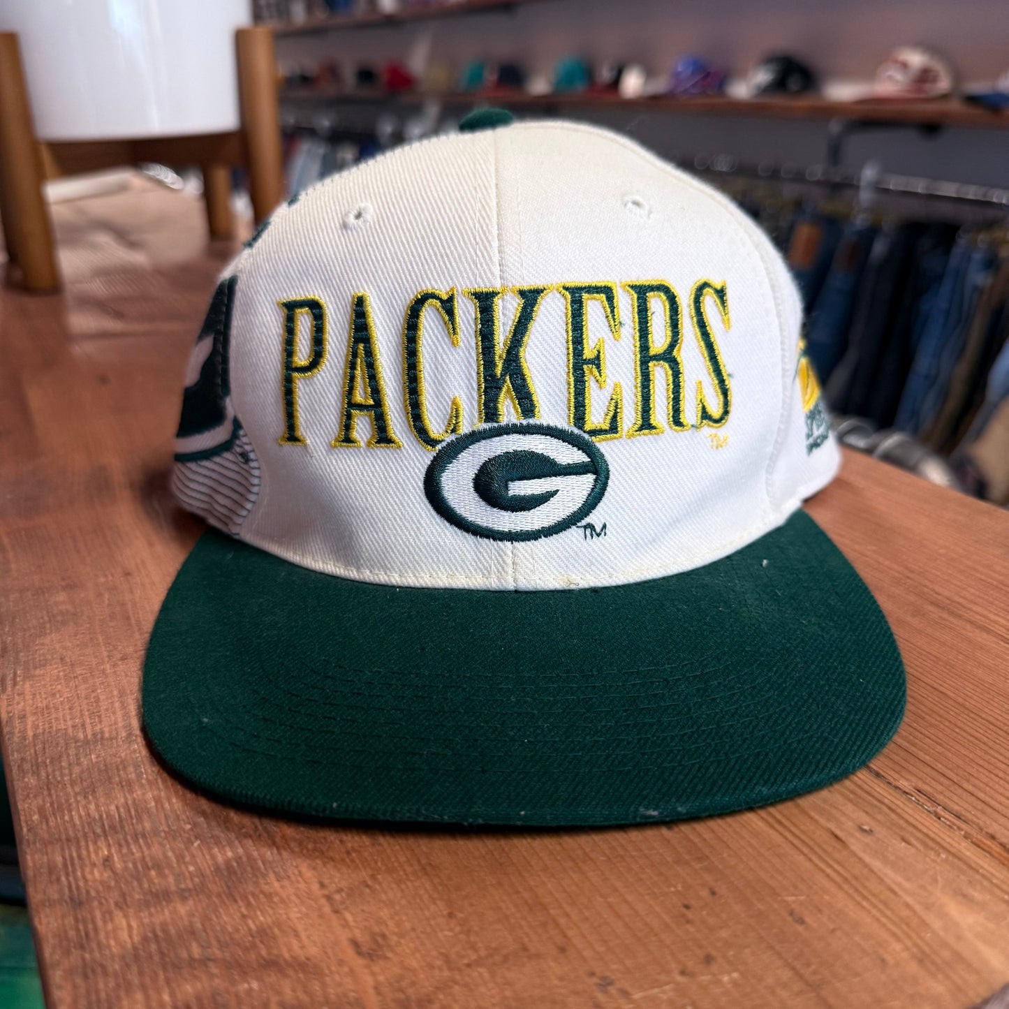 Vintage 90's Sport Specialties Green Bay Packers Laser Snapback Hat