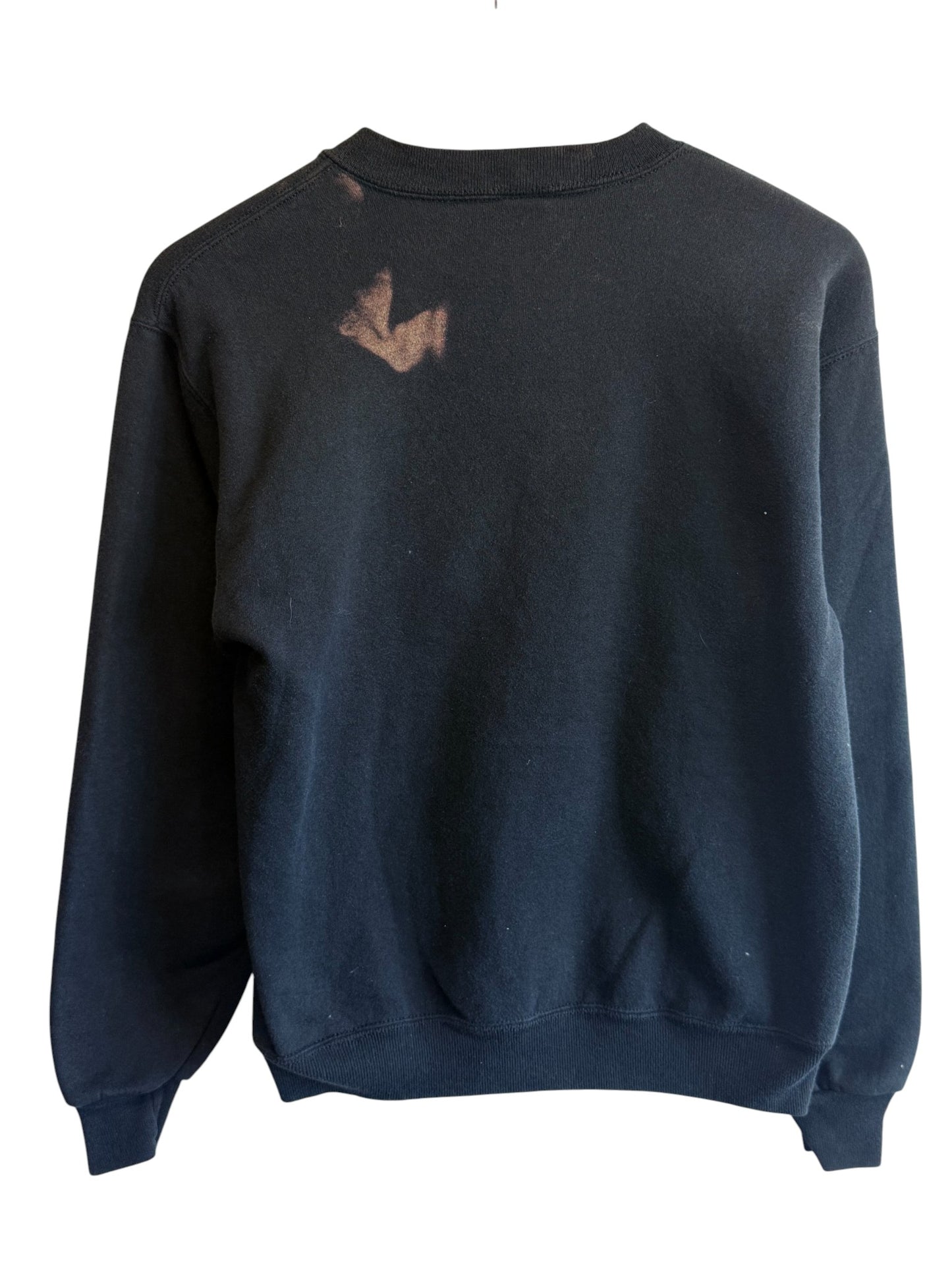 Vintage 90's Russell Athletic Black Blank Crewneck Sweater Size Small (Youth L)