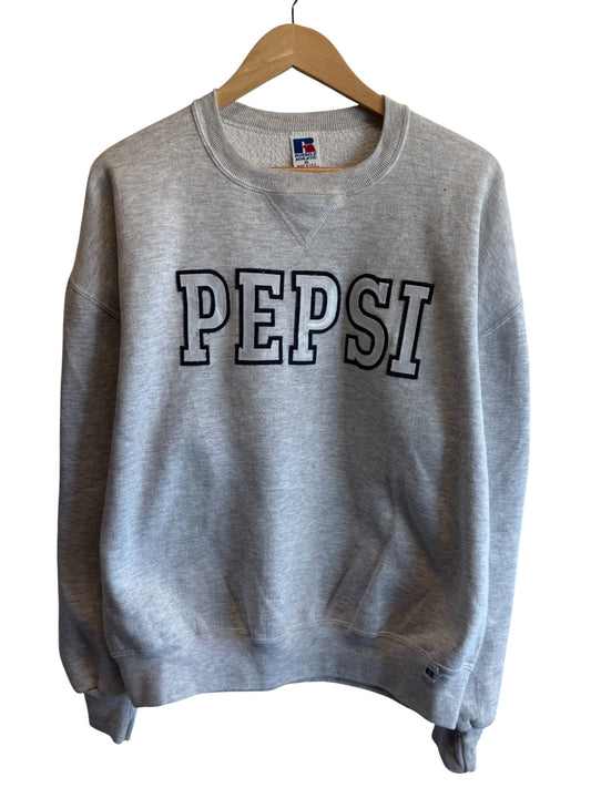 Vintage 90's Pepsi Russell Athletic Grey Crewneck Sweater Size XL