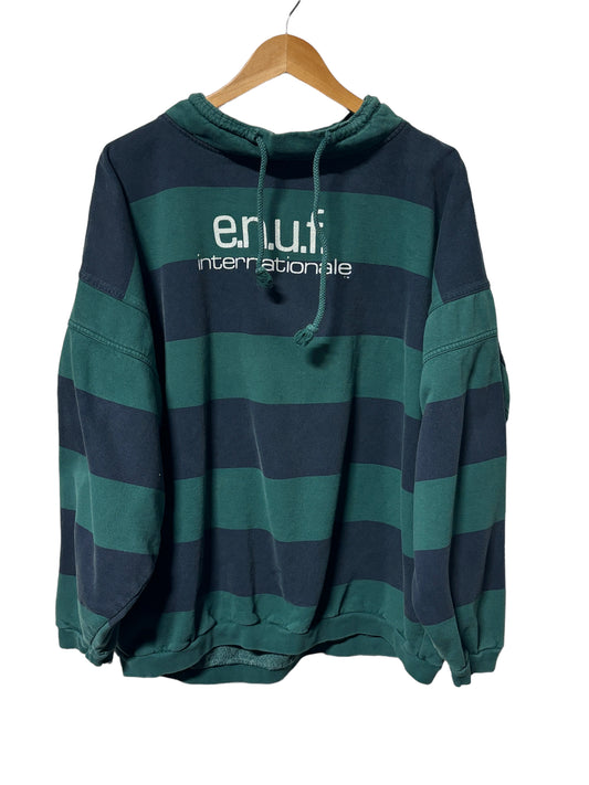 Vintage 90's ENUF Brand Striped Pullover Sweater Size Medium