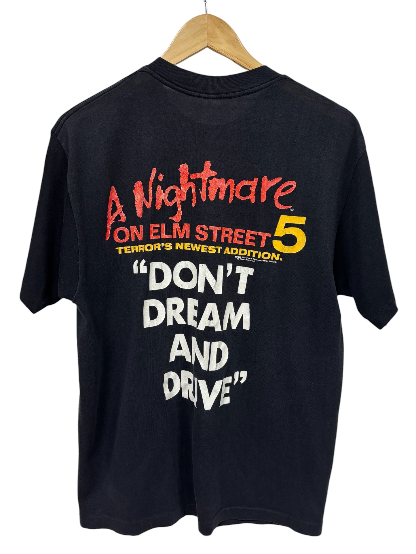 Vintage 1989 Freddy Krueger Nightmare Elm Street Movie Tee Size Large