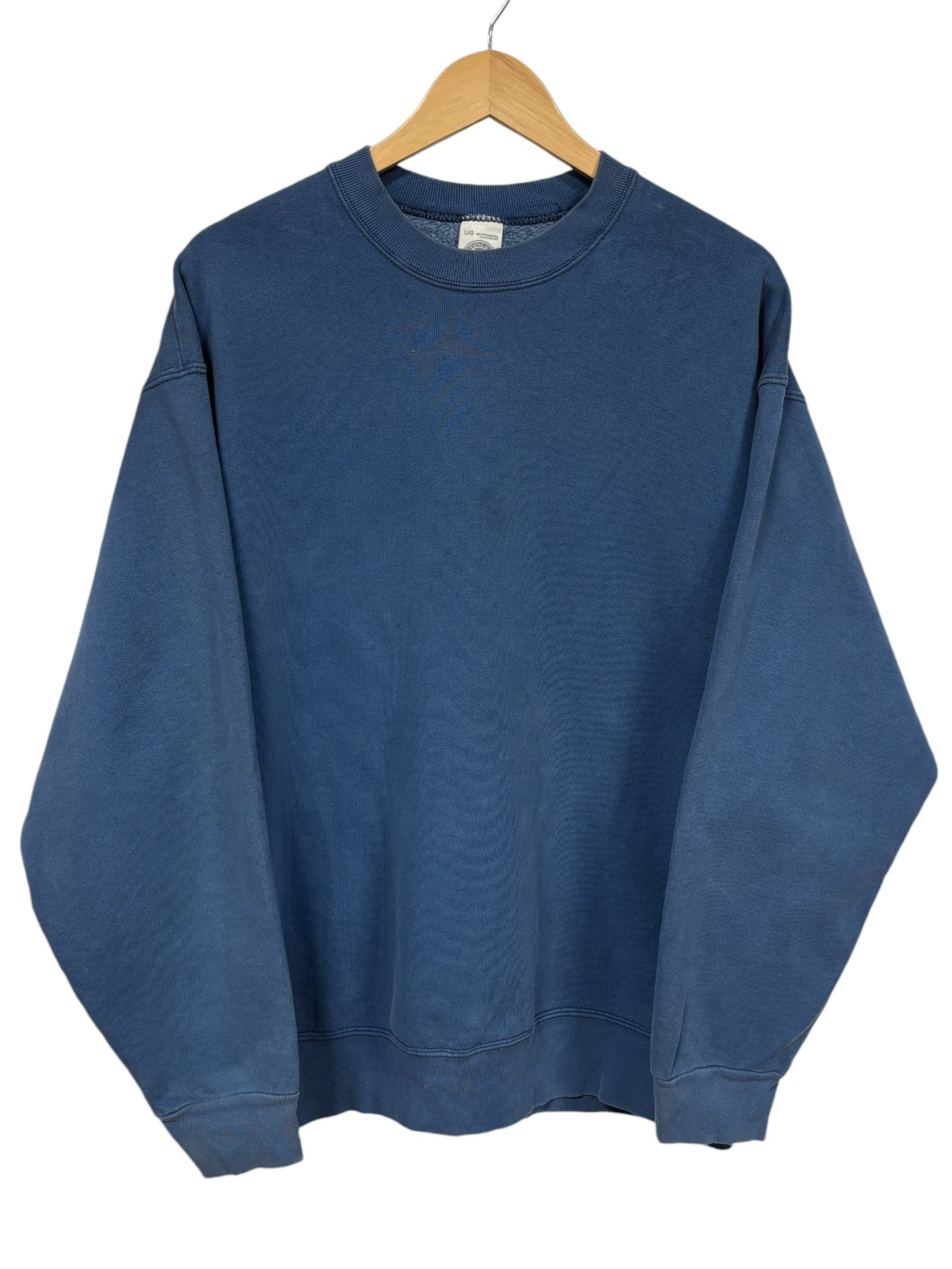 Vintage 90's Munsingwear Faded Blue Heavy Crewneck Sweater Size Large