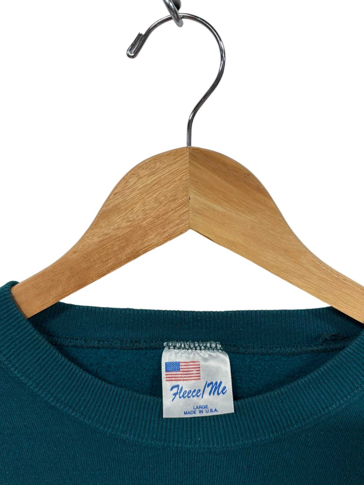 Vintage 90's Teal Blank Crewneck Sweater Size Large