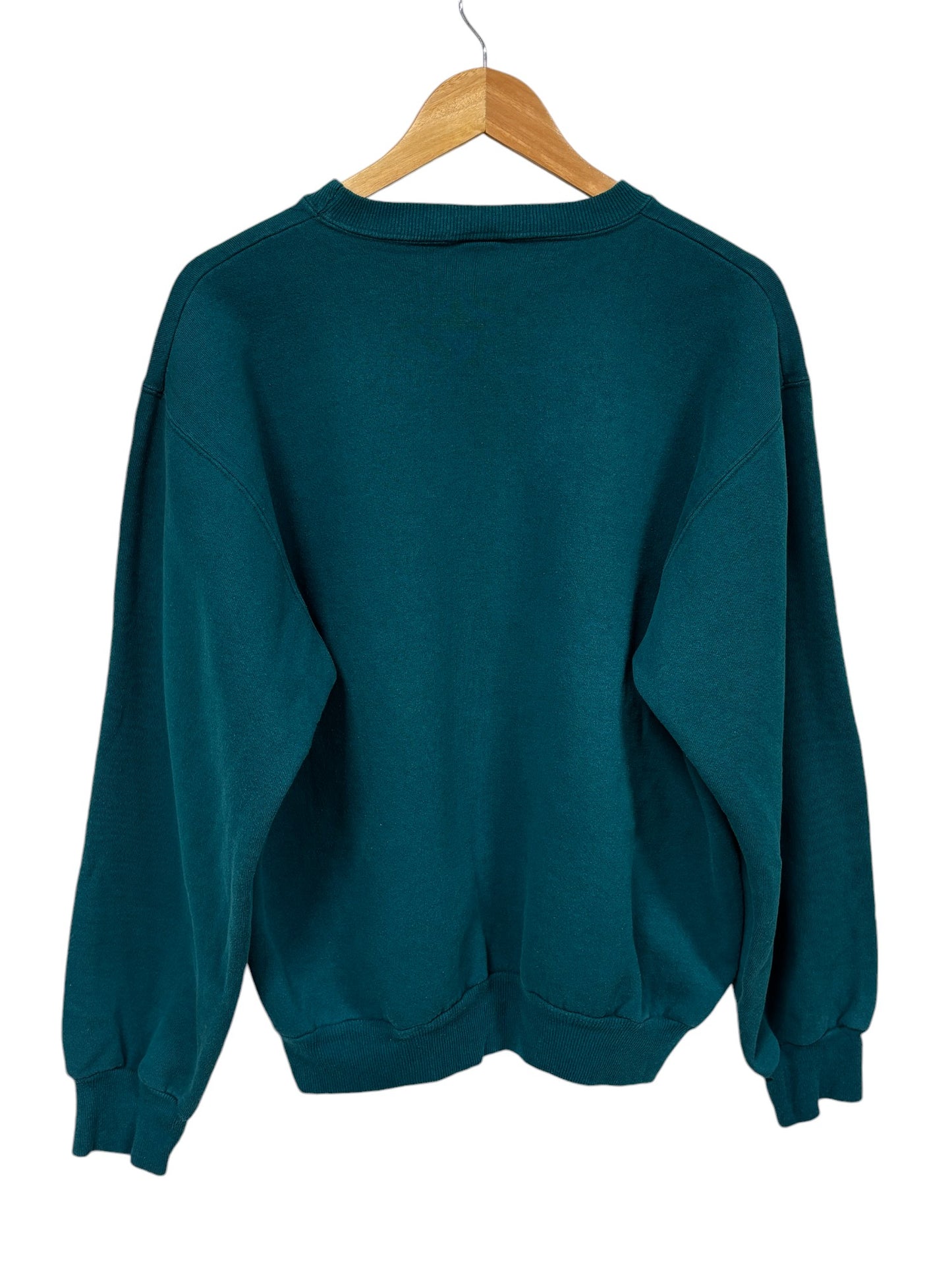 Vintage 90's Teal Blank Crewneck Sweater Size Large