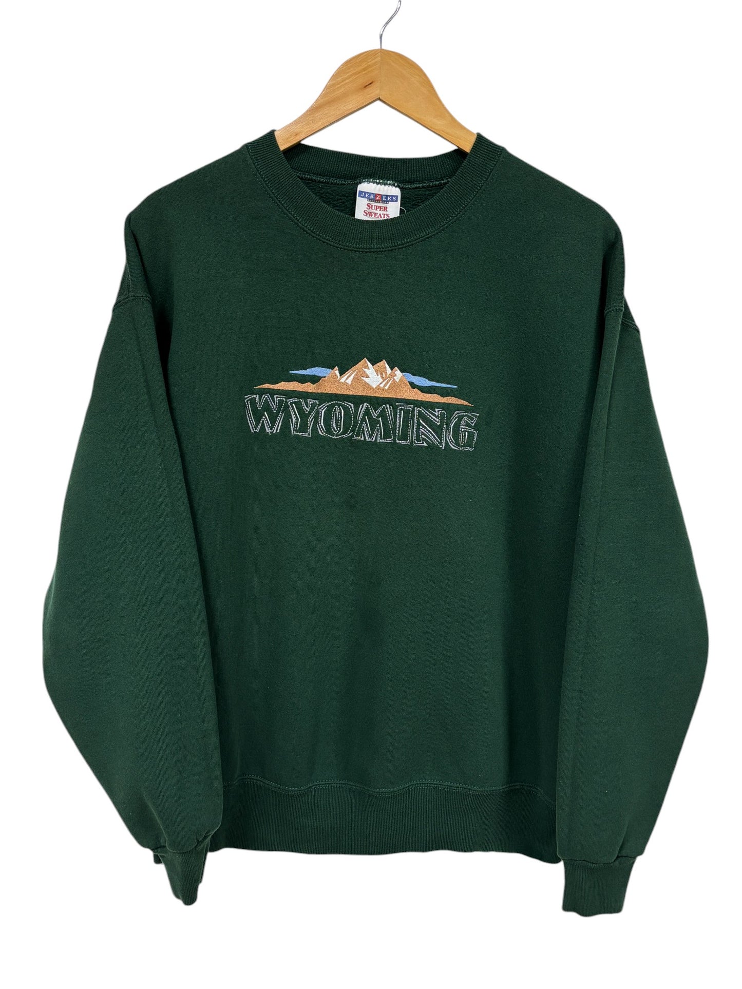 Vintage 90's Jerzees Wyoming Crewneck Sweater Size Large