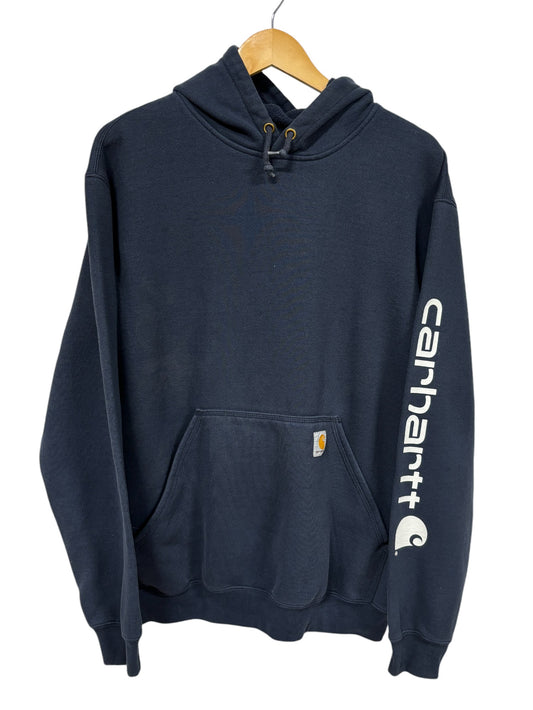 Carhartt Classic Navy Blue Pullover Hoodie Size Medium