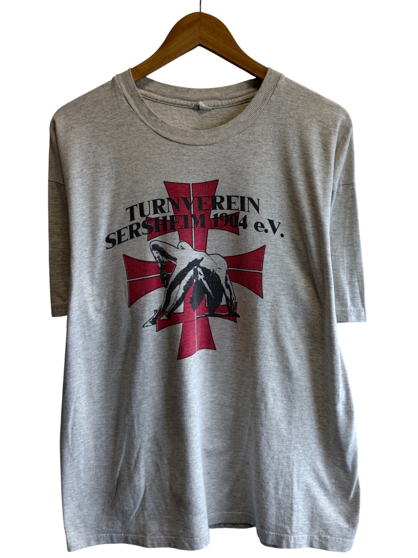 Vintage 80's German Gymnastics Club Graphic Tee Size XL