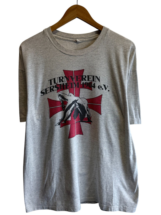 Vintage 80's German Gymnastics Club Graphic Tee Size XL