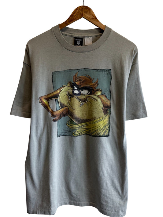 Vintage 90's Looney Tunes Taz Cartoon Graphic Tee Size XL