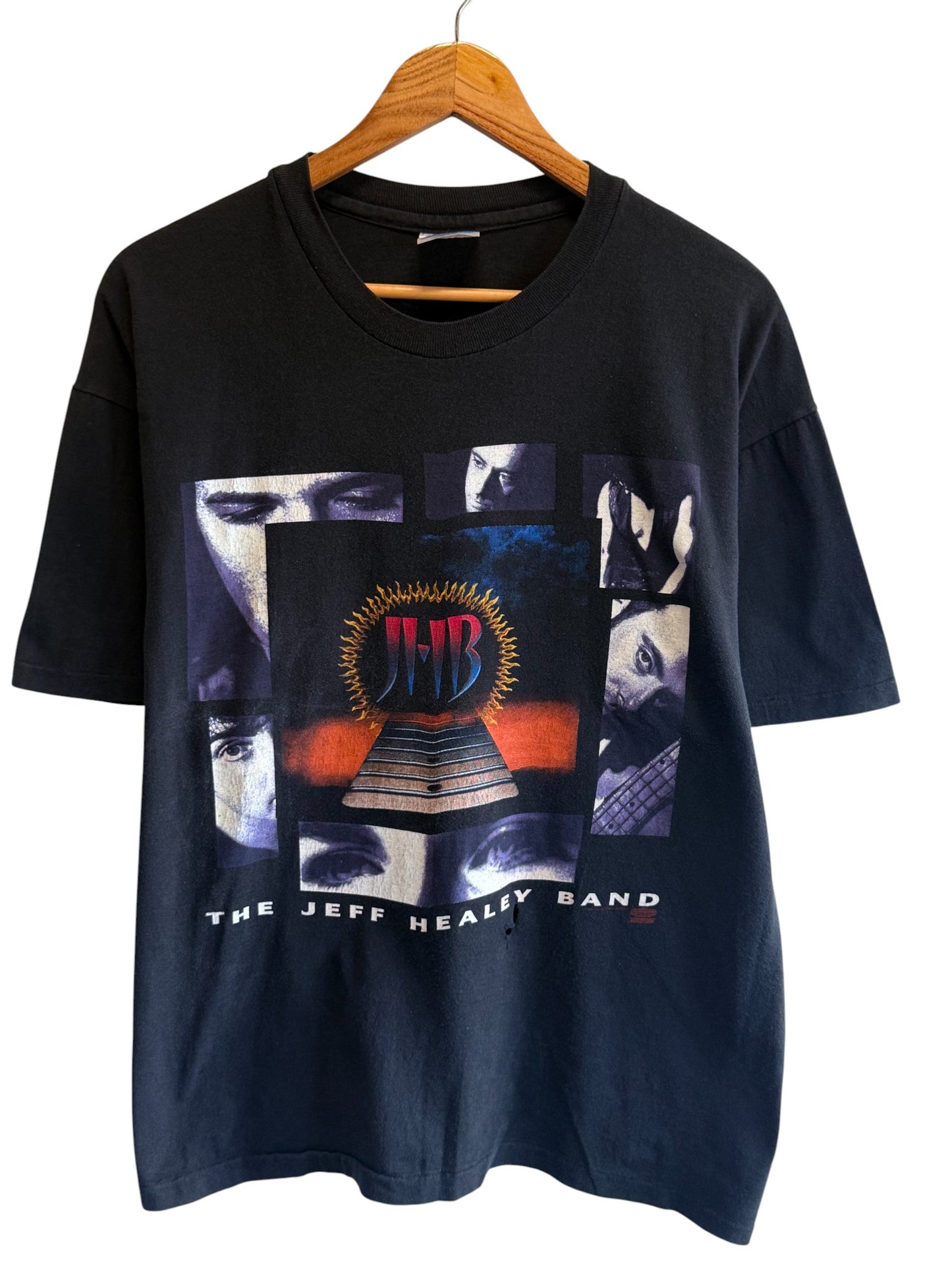 Vintage 90's Jeff Healey Feel This Blues Band Graphic Tee Size XL