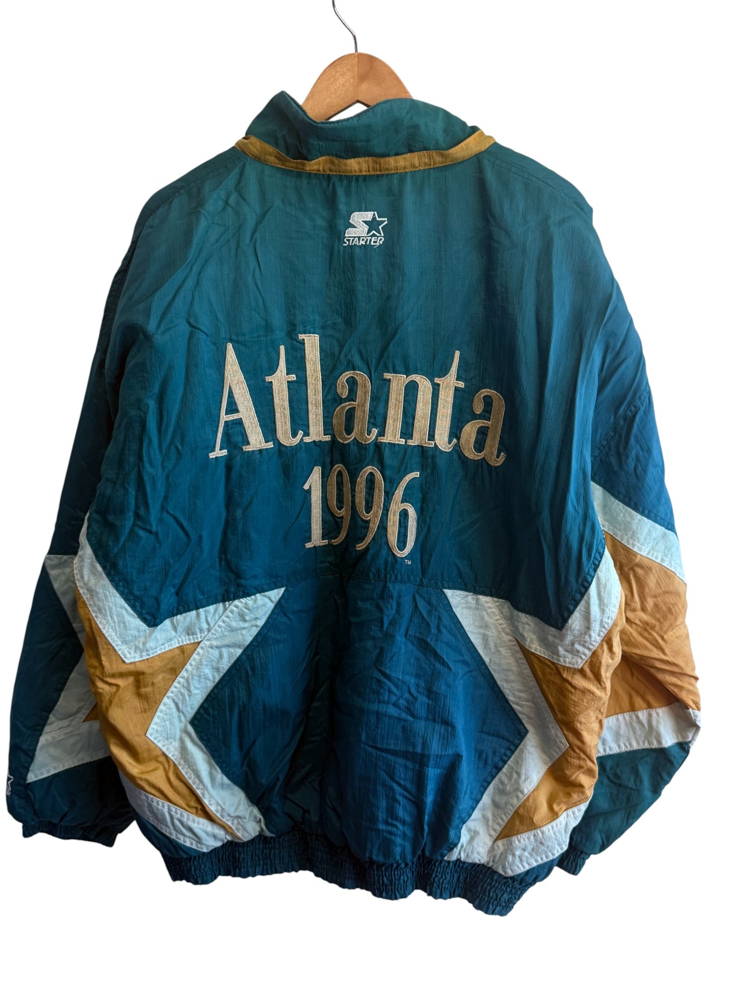 Vintage 1996 Starter Atlanta Olympics Stars Big Puffer Jacket Size XL