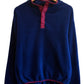 Vintage 90's Lands End Snap T Blue Fleece Sweater Size Medium
