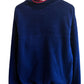 Vintage 90's Lands End Snap T Blue Fleece Sweater Size Medium