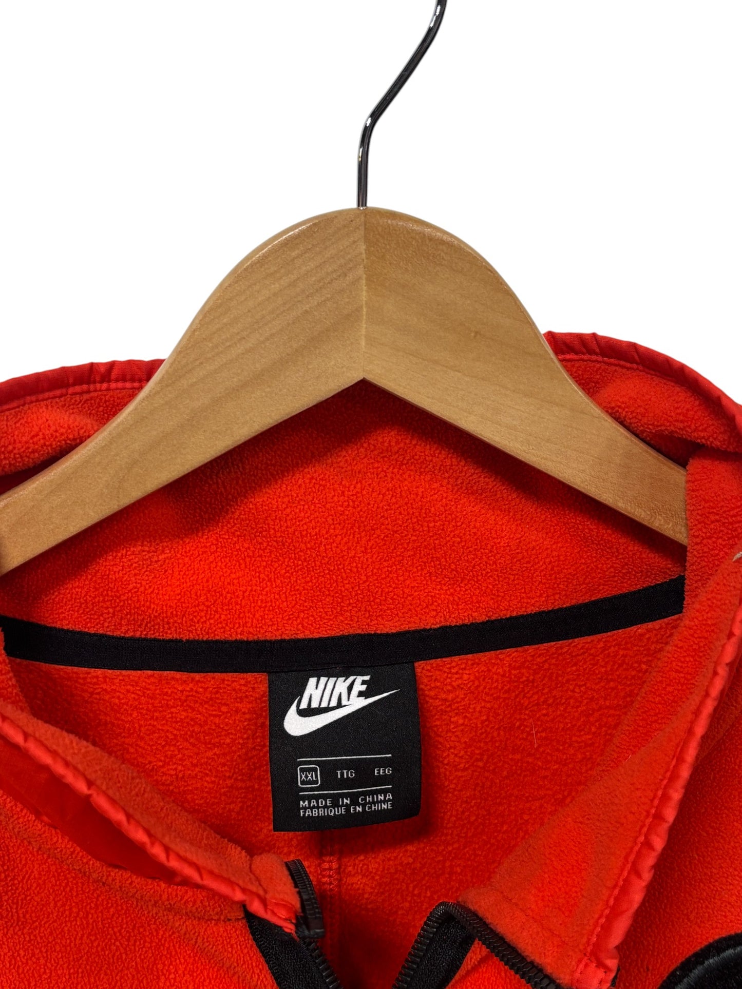 Nike Air Force One Quarter Zip Orange Sweater Size XXL