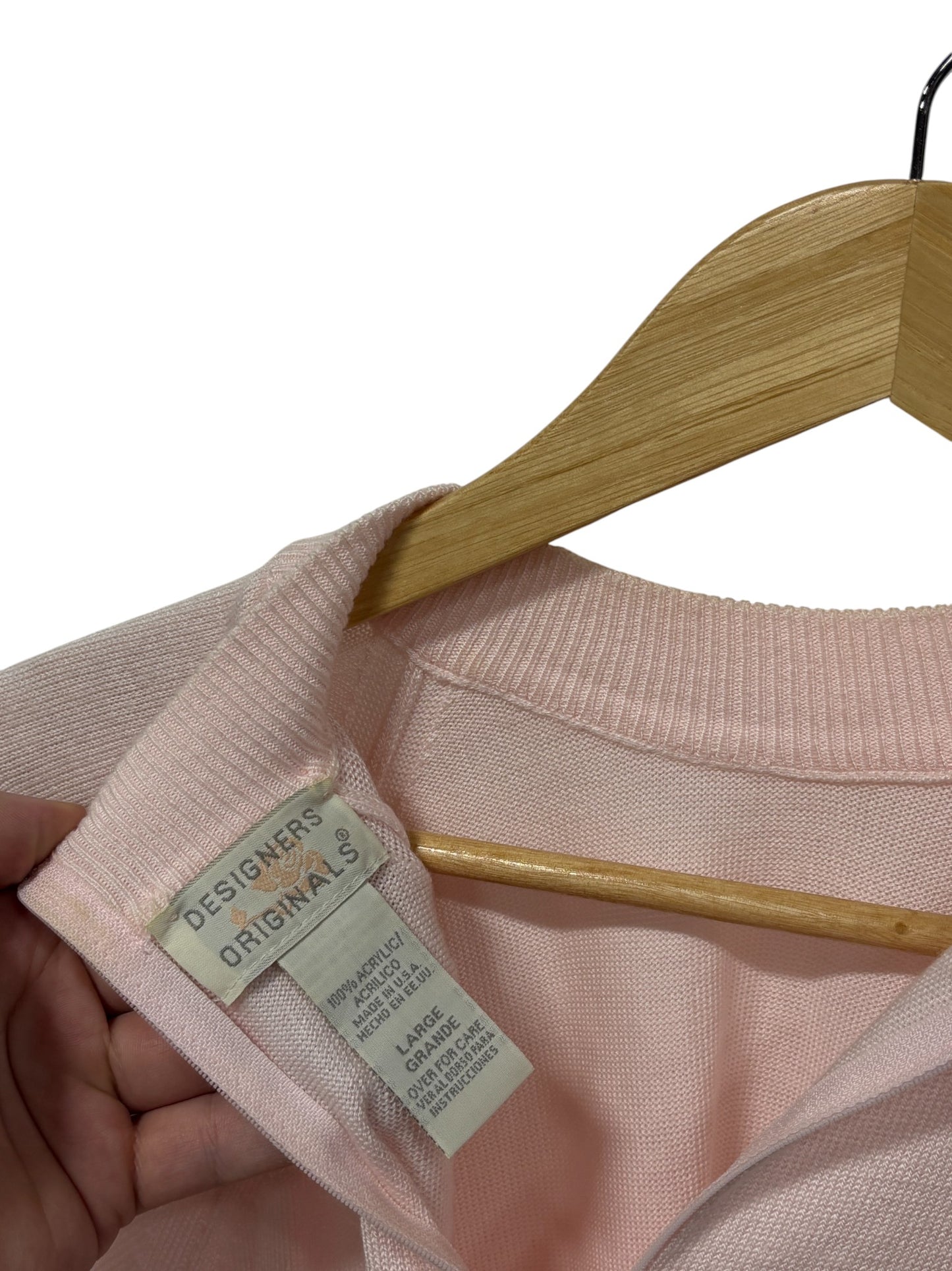 Vintage 90's Women's Pink Polo Style Shirt Size Large