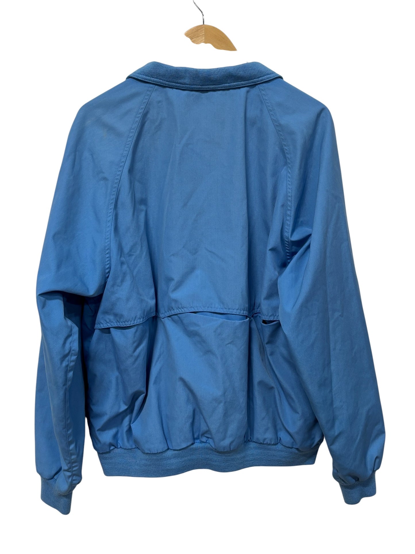 Vintage 90's Eddie Bauer Flannel Lined Blue Harrington Style Jacket Size XL