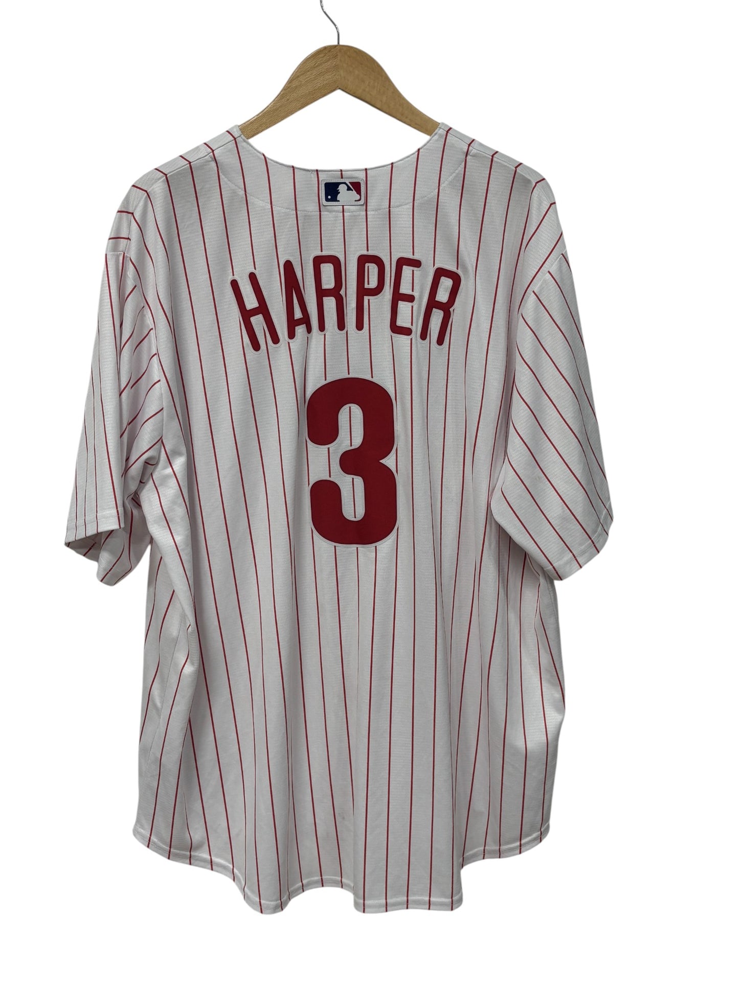Nike Philadelphia Phillies Red Pinstripe #3 Harper Jersey Size XXL