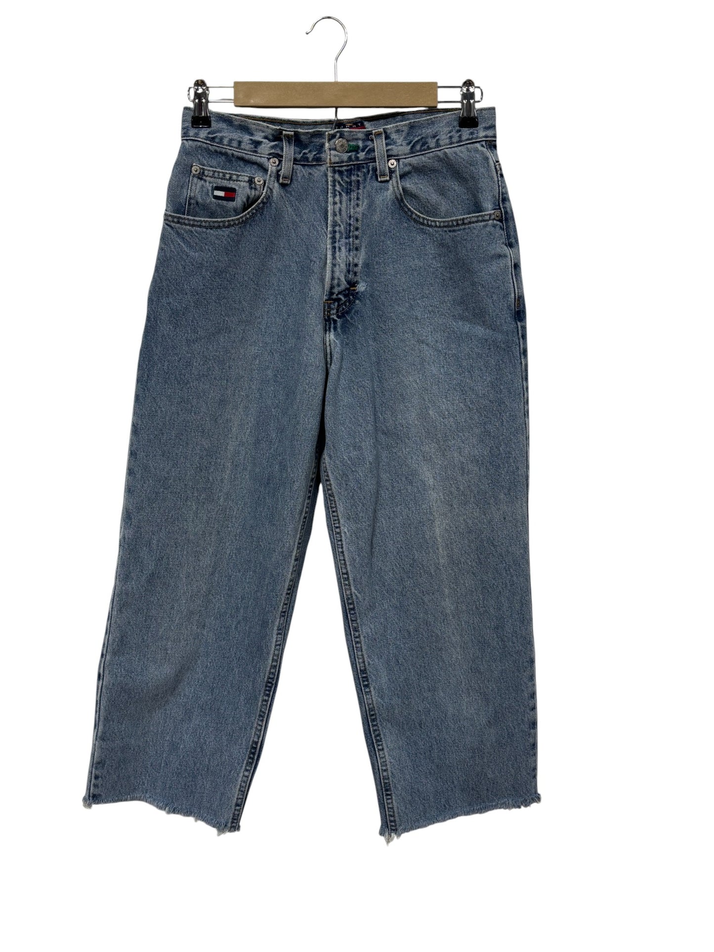 Vintage 90's Tommy Hilfiger Denim Wide Leg Cutoff Jeans Size 29x26