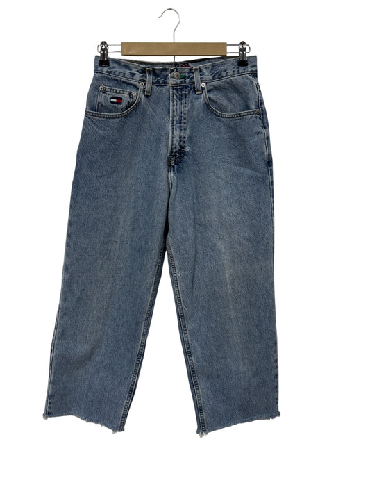 Vintage 90's Tommy Hilfiger Denim Wide Leg Cutoff Jeans Size 29x26
