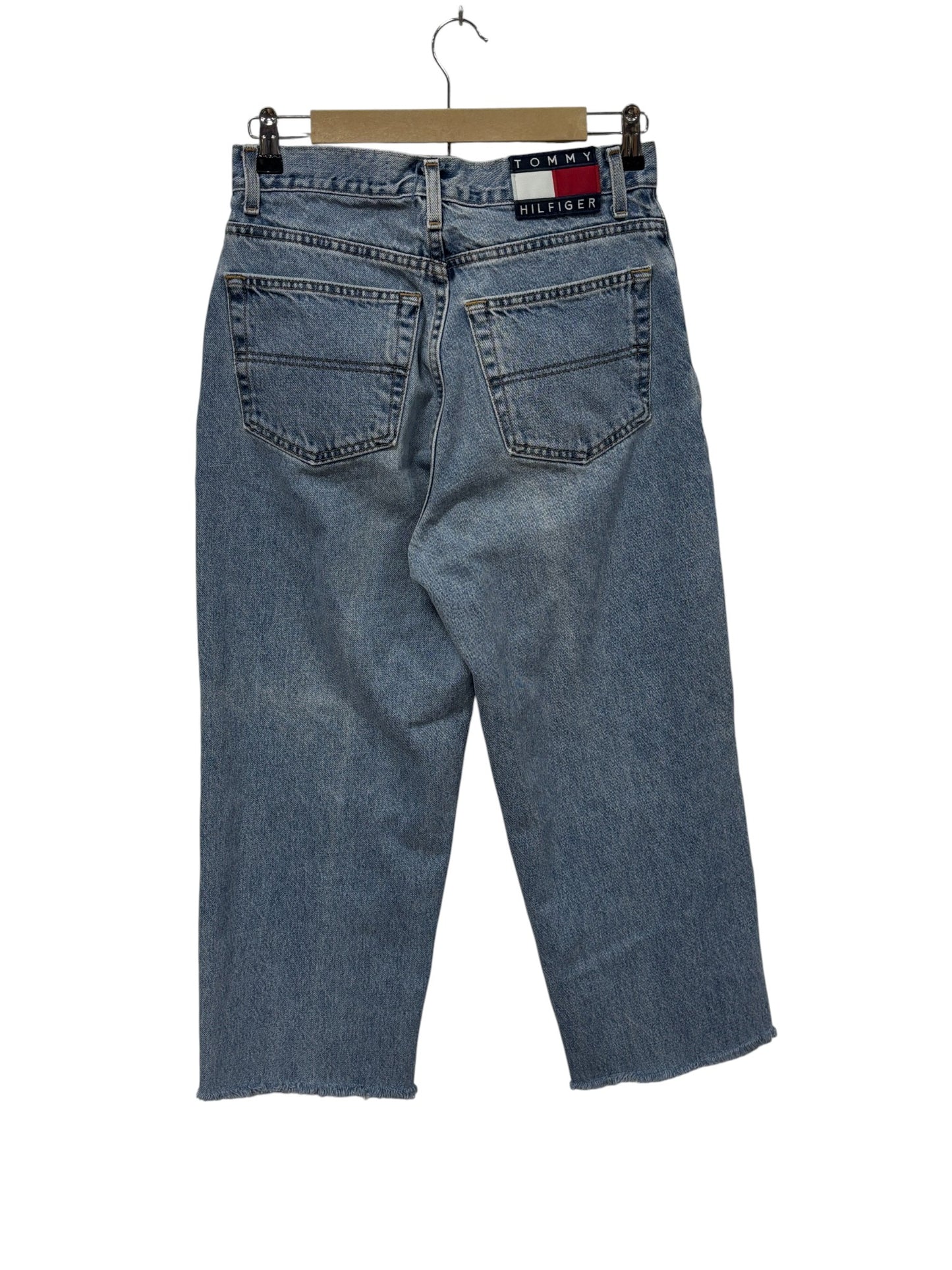 Vintage 90's Tommy Hilfiger Denim Wide Leg Cutoff Jeans Size 29x26