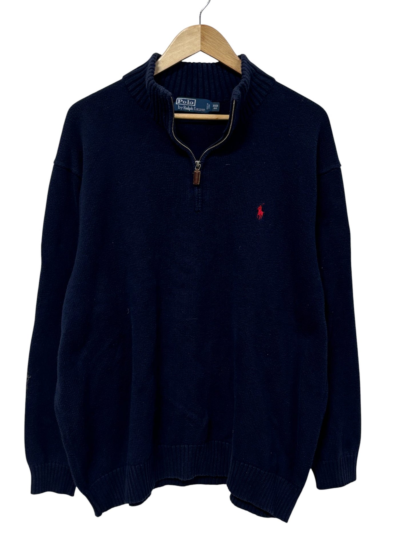 Polo Ralph Lauren Navy Blue Quarter Zip Sweater Size 3XL