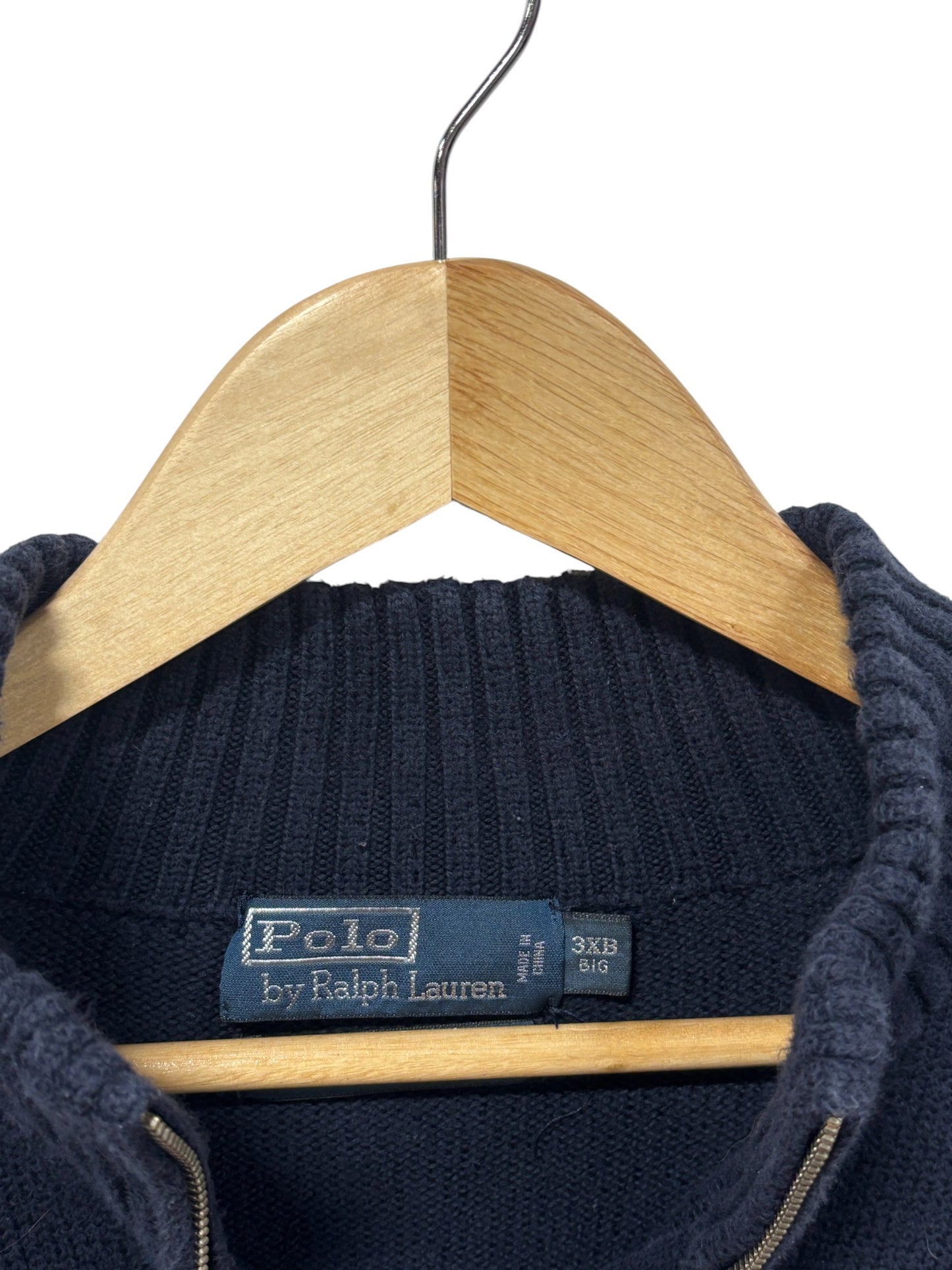 Polo Ralph Lauren Navy Blue Quarter Zip Sweater Size 3XL