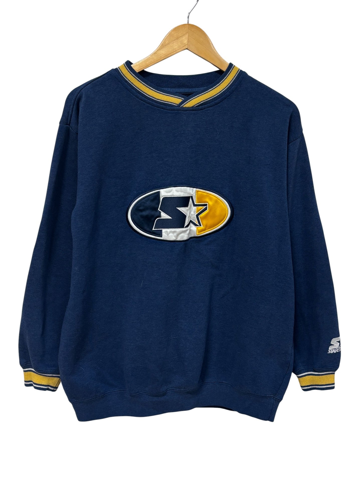 Vintage Y2K Starter Classic Logo Blue Sweater Size XL