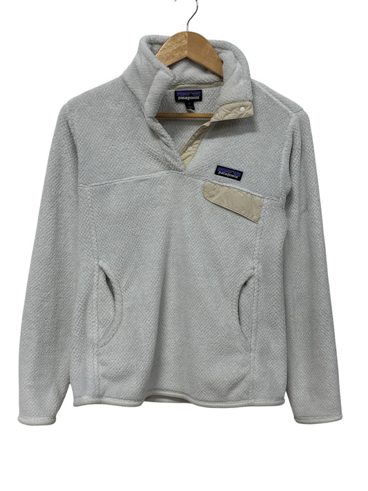 Patagonia White Snap T Fleece Sweater Size Small