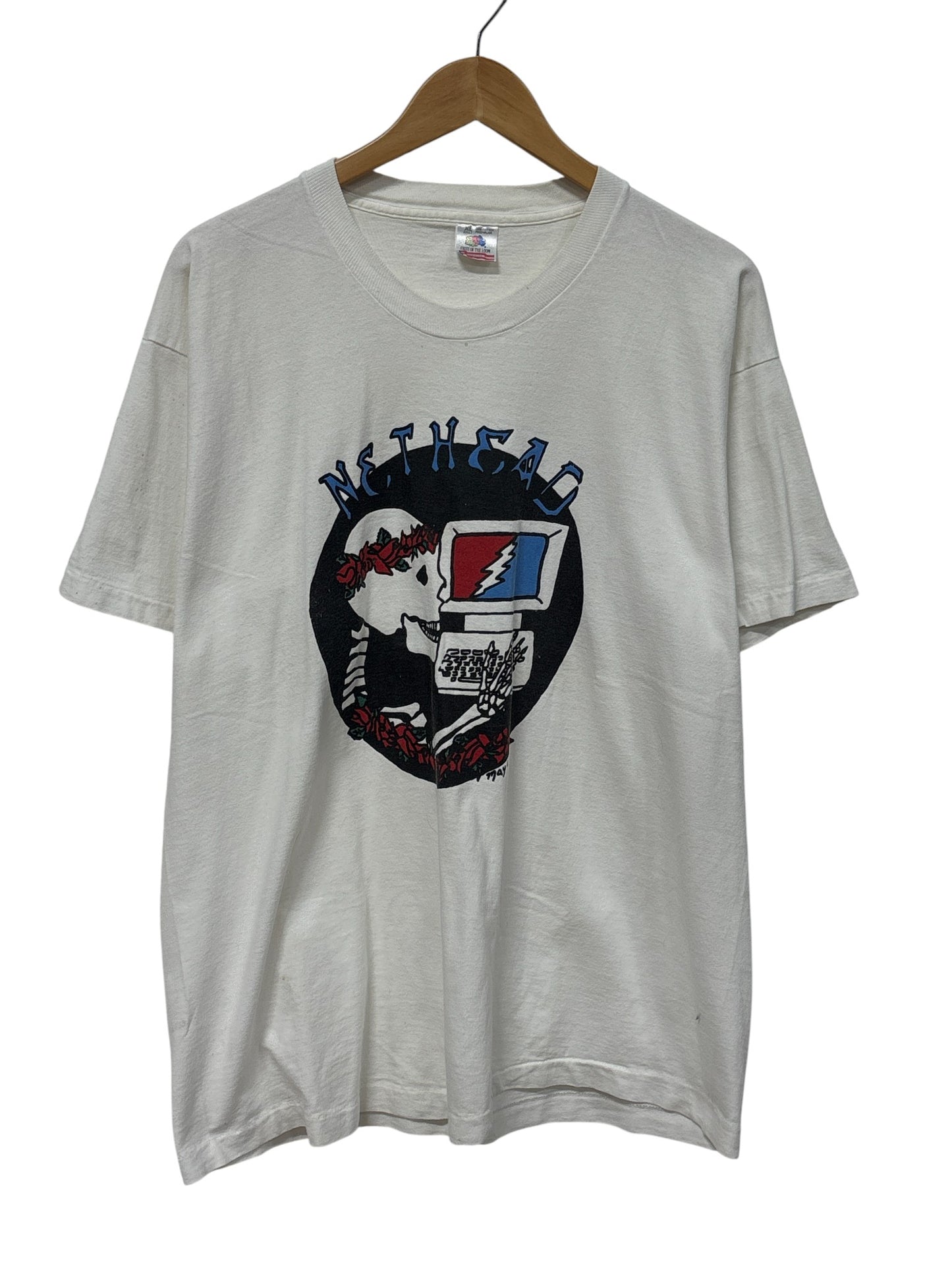 Vintage 90's Grateful Dead Nethead Computer Graphic Tee Size XL