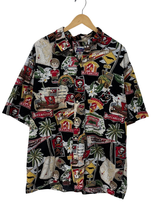 Vintage 90's Tampa Bay Buccaneers Hawaiian Vacation Shirt Size XXL