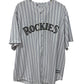 Majestic Colorado Rockies Pinstriped Story #27 Jersey Size XXL