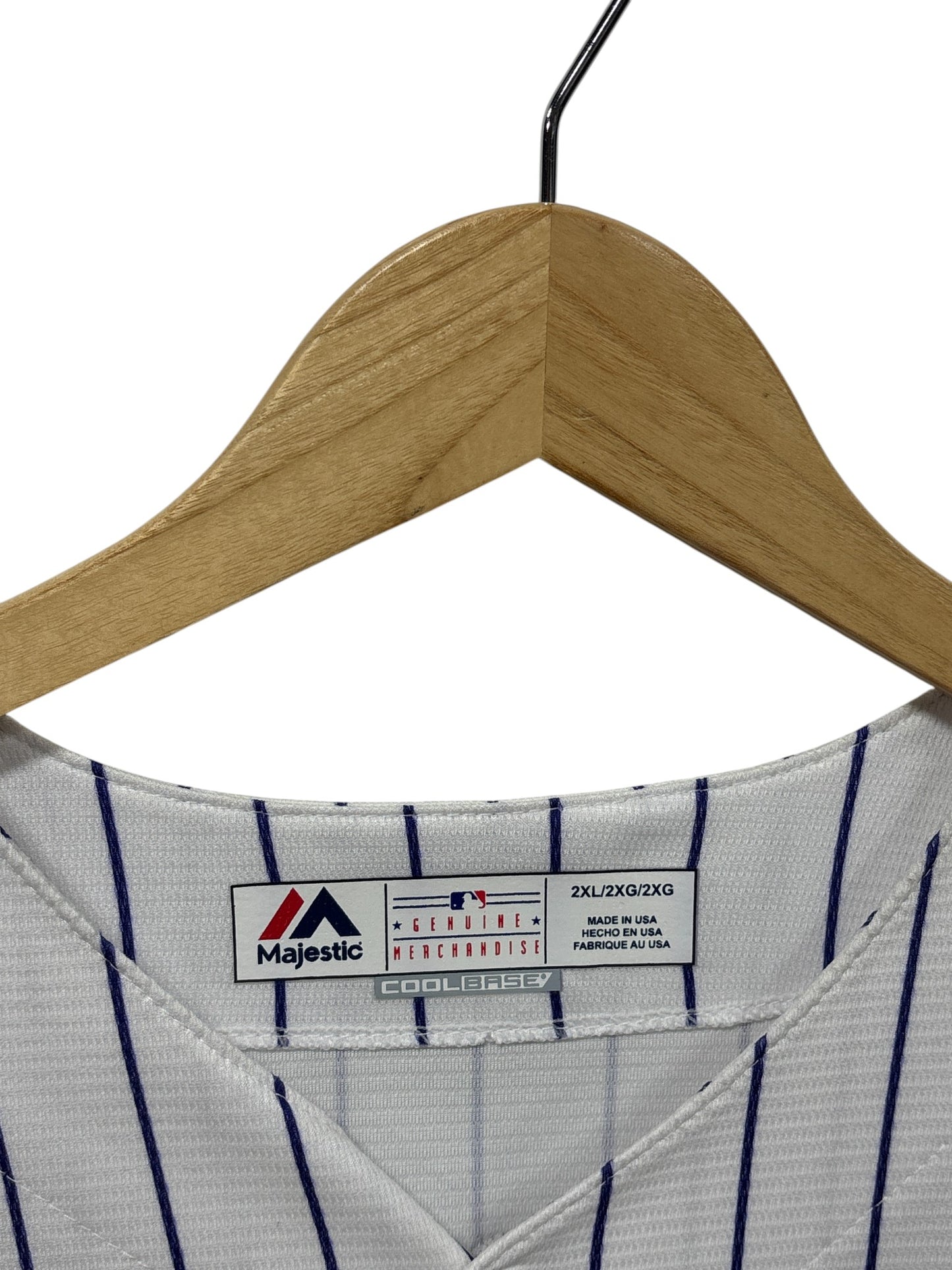 Majestic Colorado Rockies Pinstriped Story #27 Jersey Size XXL