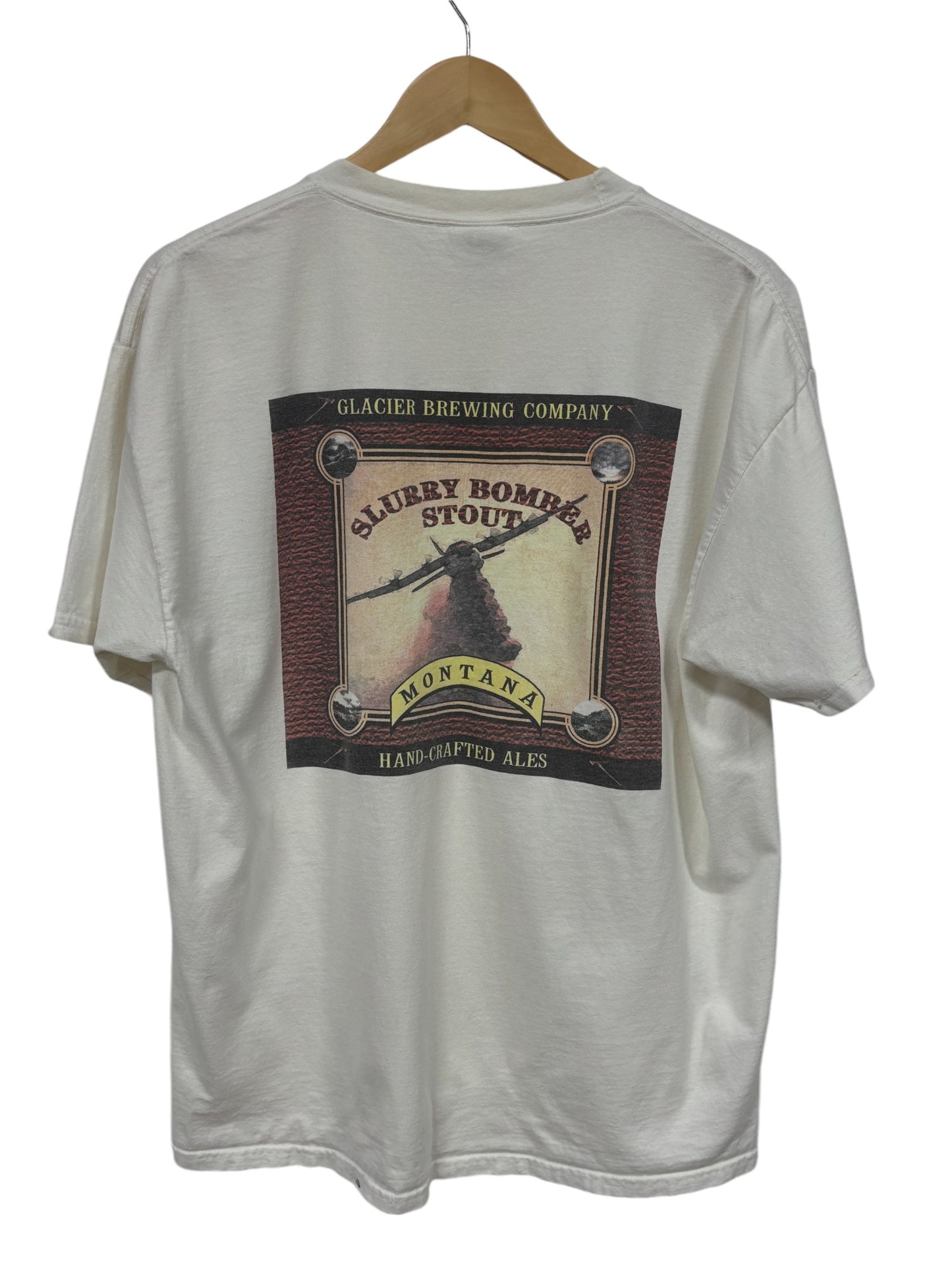 Vintage Glacier Montana Brewing Company Graphic Tee Size Large