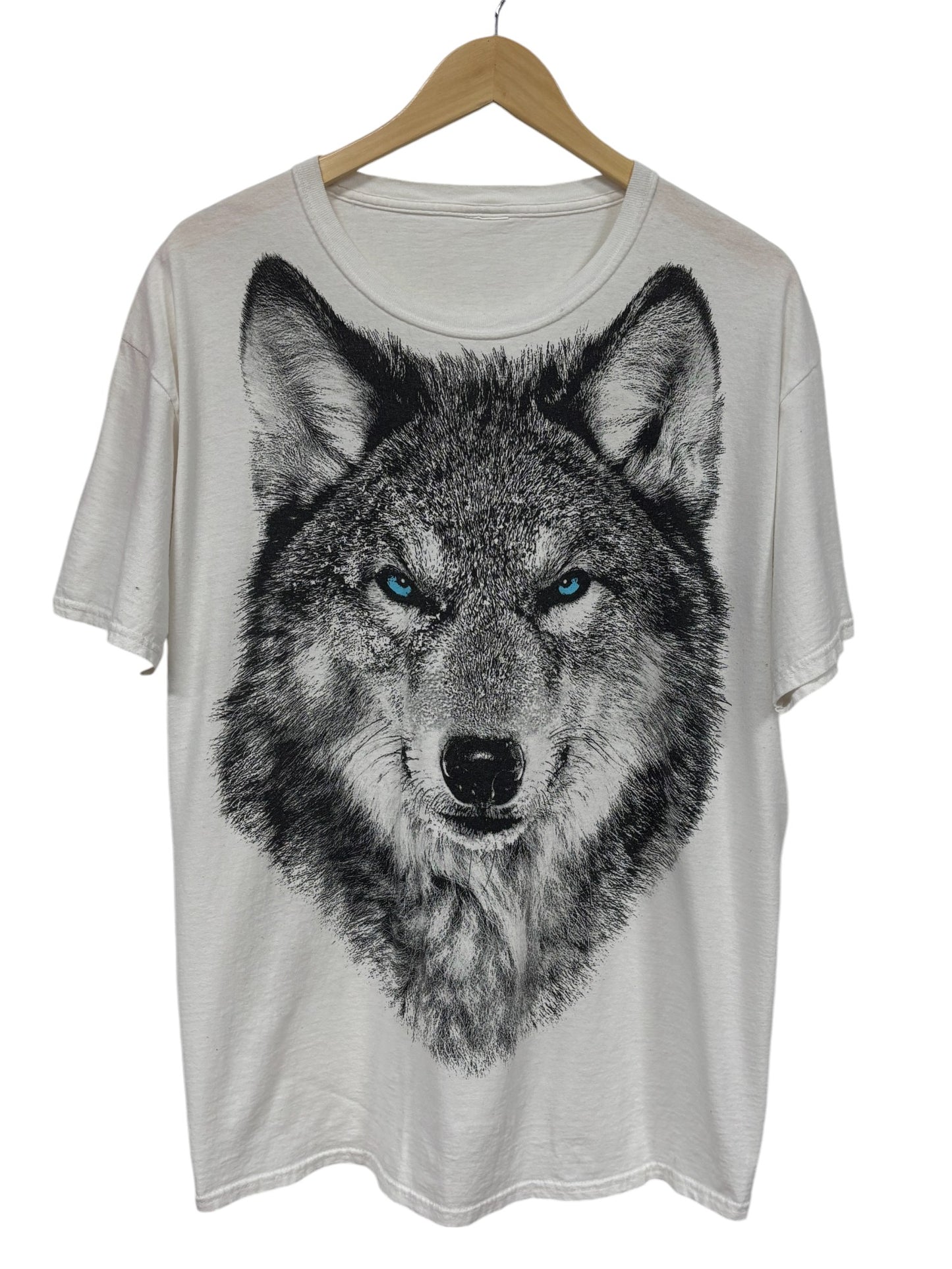 Vintage 00's Wolf Big Print Nature Graphic Tee Size Large