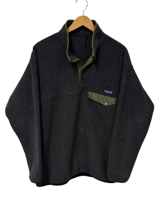 Vintage Patagonia Grey Synchilla Snap T Sweater Size XXL