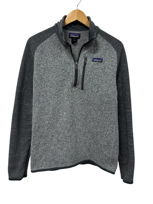 Patagonia Grey Two Toned Better Sweater Quarter Zip Size Medium