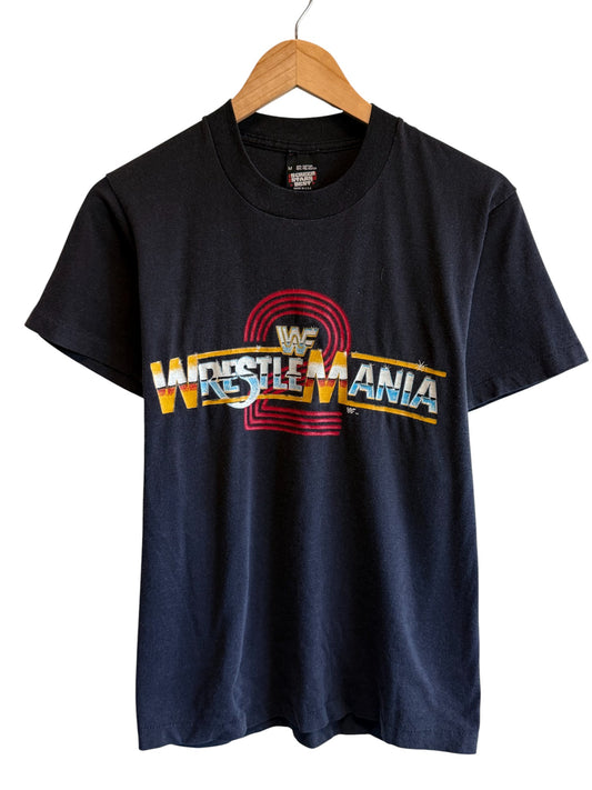Vintage 80's WWF World Wrestling Federation Wrestle Mania 2 Tee Size Medium