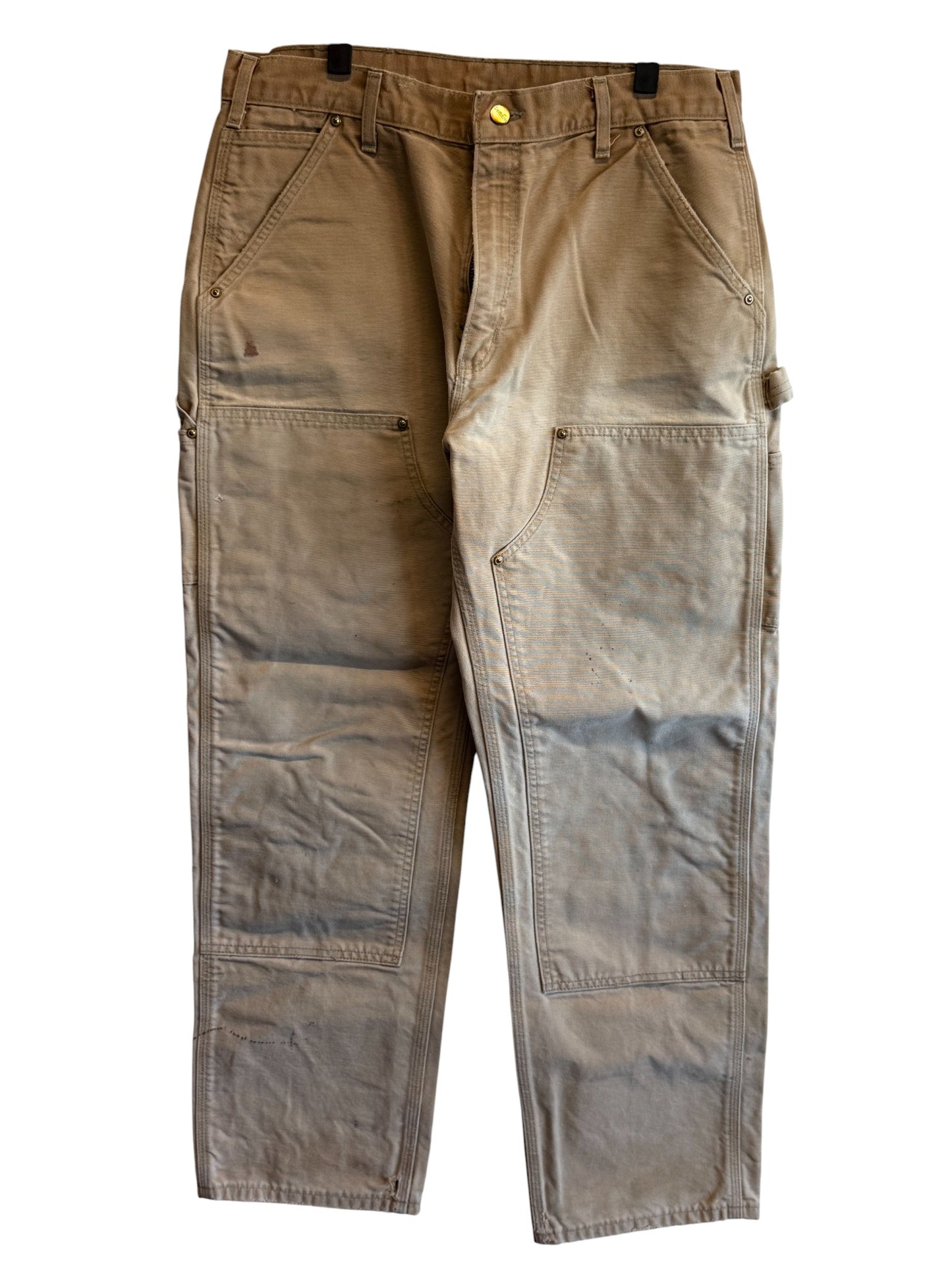 Vintage Carhartt Brown Double Knee Carpenter Pants Size 34x30