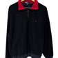 Vintage Polo Ralph Lauren Black Quarter Zip Sweater Red Collar Size Large