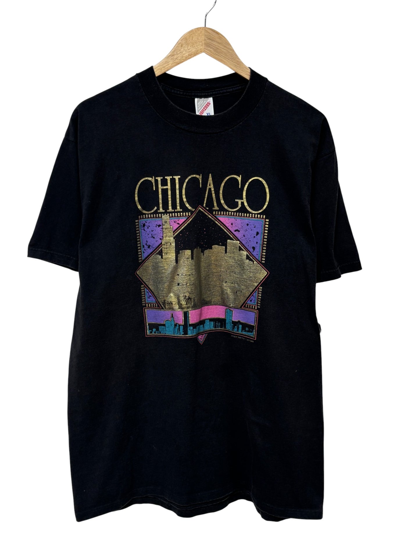 Vintage 90's Chicago Skyline Graphic Tee Size XL