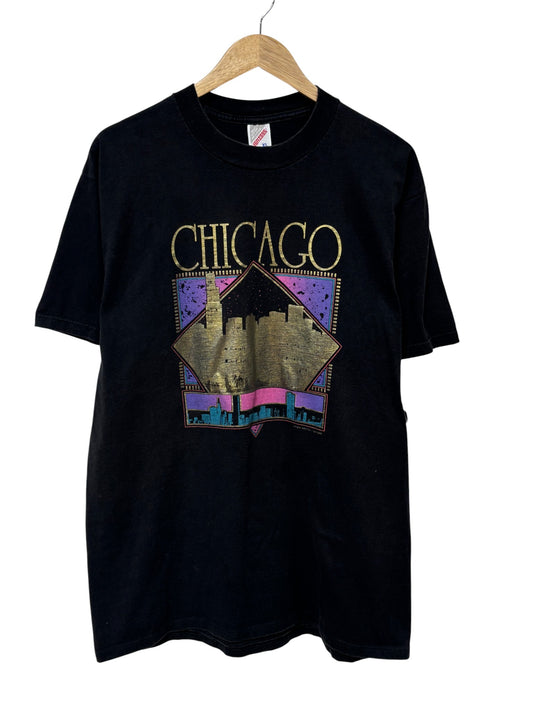 Vintage 90's Chicago Skyline Graphic Tee Size XL