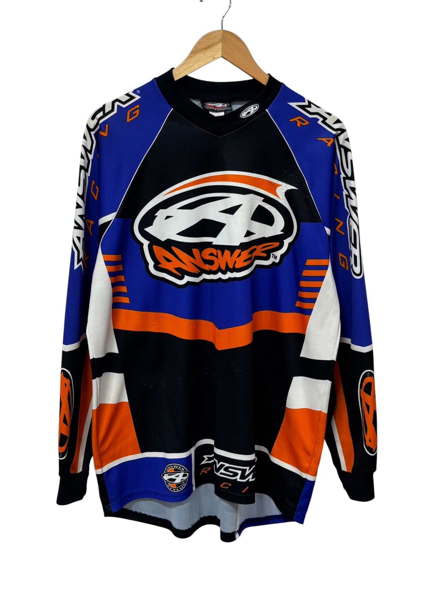 Vintage Answer Racing Motocross Long Sleeve Jersey Shirt Size XL