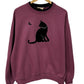 Vintage 90's Black Cat Graphic Crewneck Sweater Size XL