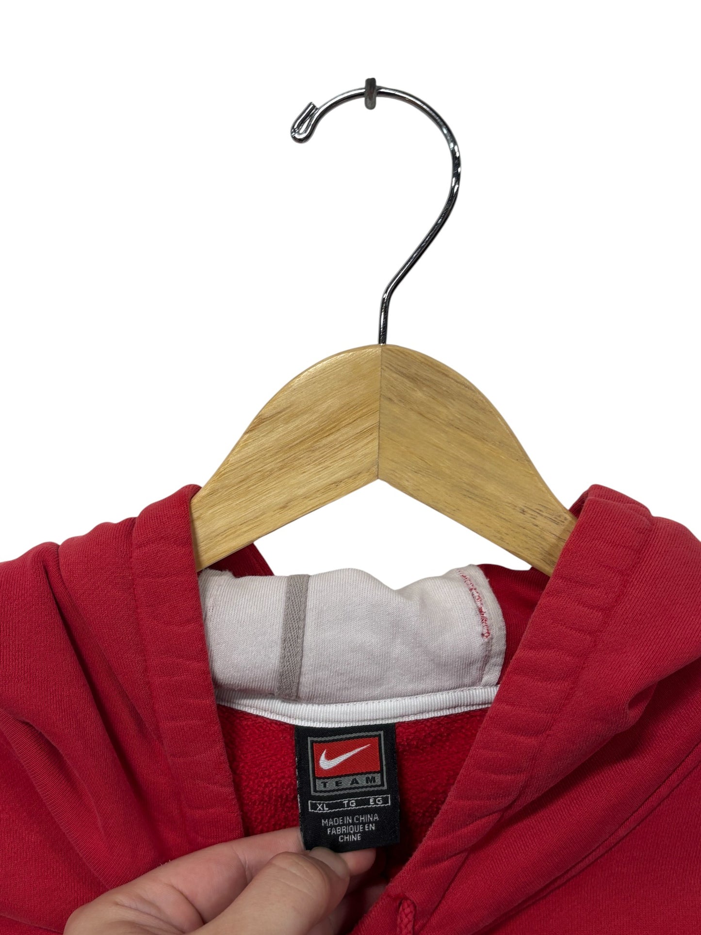 Vintage Nike Y2K Wisconsin Badgers Center Swoosh Hoodie Size XL