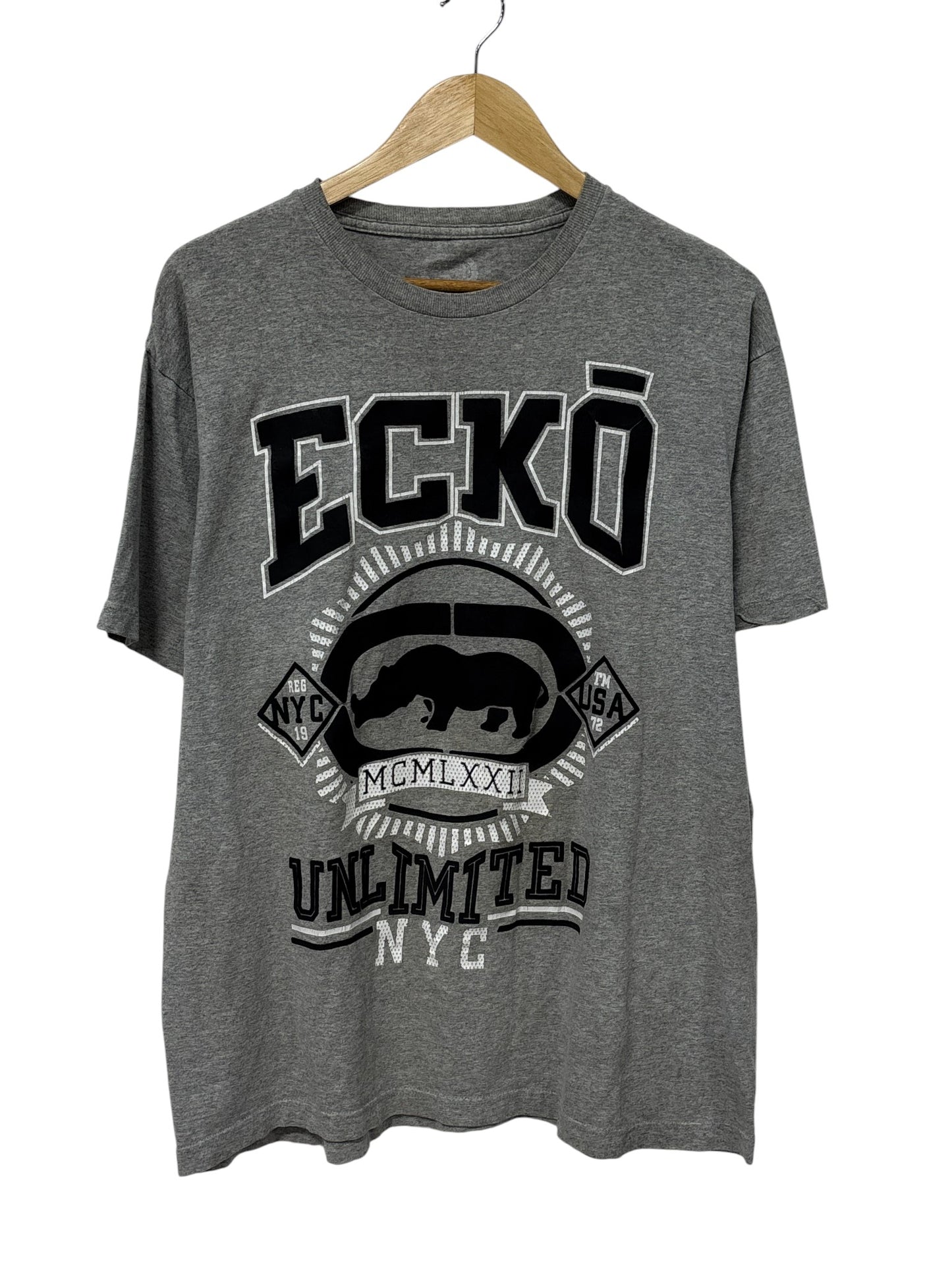 Vintage Y2K Ecko Unlimited Classic Logo Big Print Graphic Tee Size XL