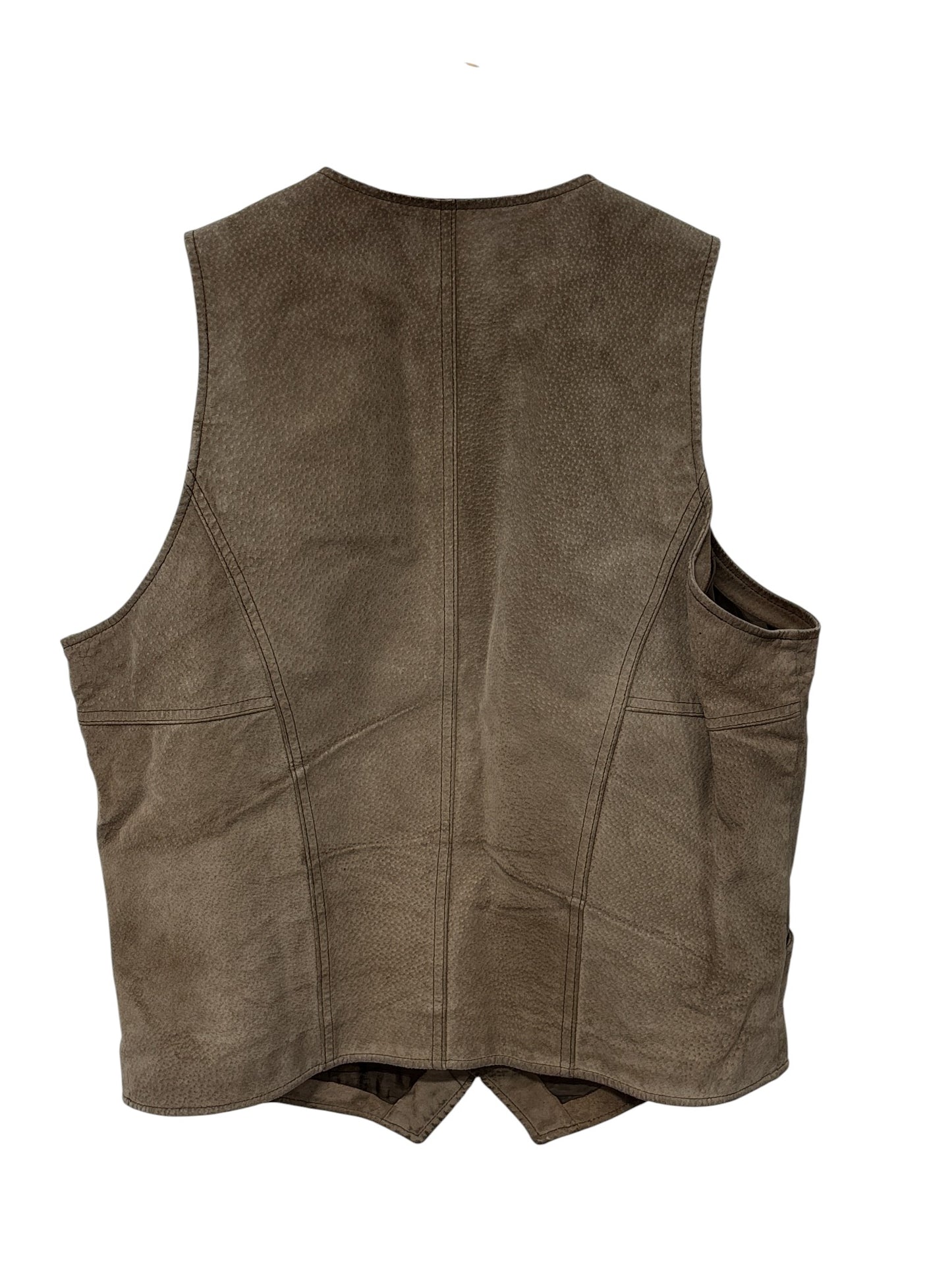 Wrangler Genuine Leather Western Vest Size Medium