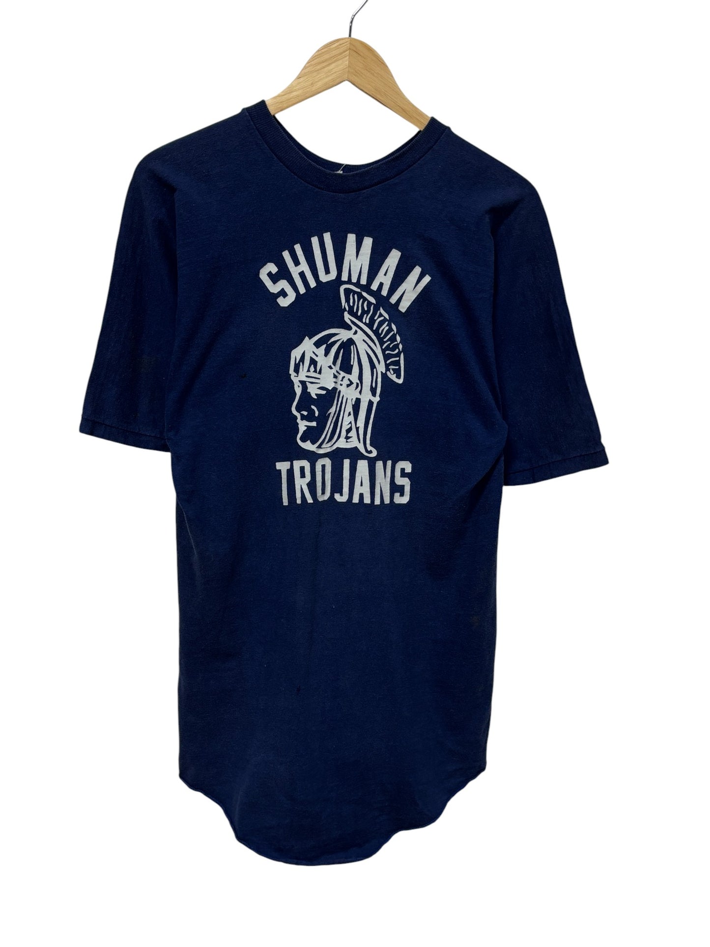 Vintage 70's Schuman Trojans Football Jersey Style Shirt Size Large