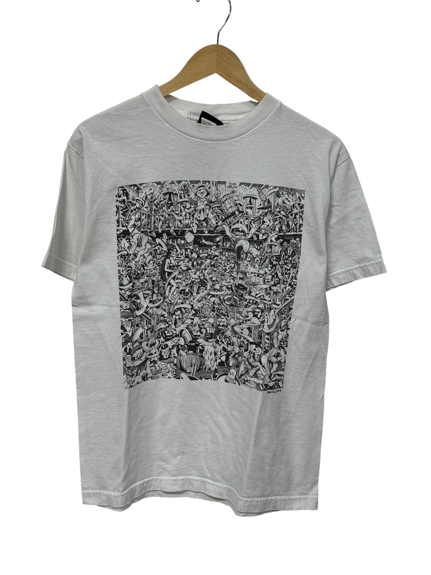 Vintage 90's Biker Brawl Santa Cruz Veteran Division Skater Tee Size Medium